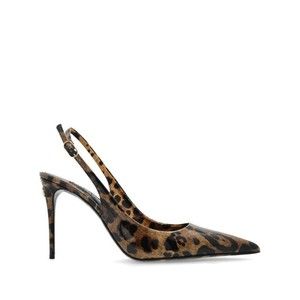 Dolce & Gabbana Brown Slingback Pumps With Dg Logo Detail - NWT